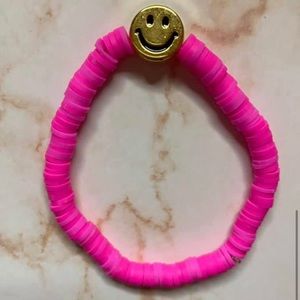 Hot Pink Smiley Face bracelet